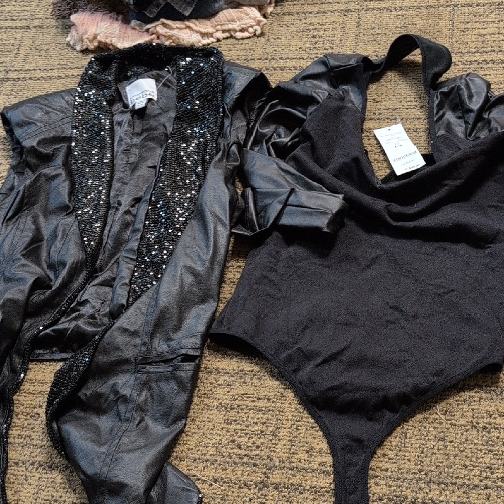 bebe Black Sequince Cardigan